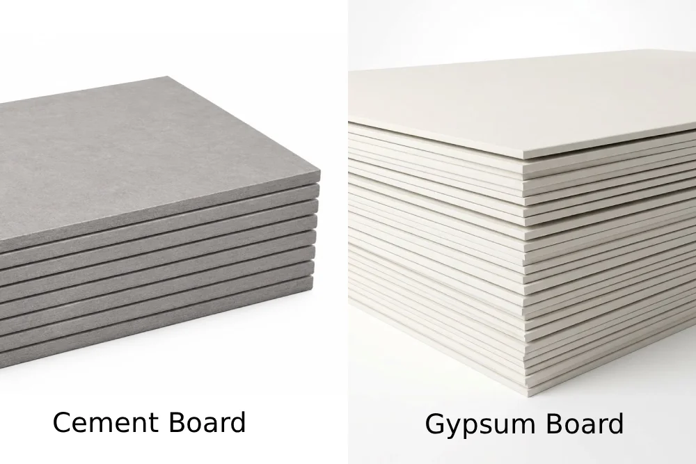 Cement board vs drywall for UAE construction projects
