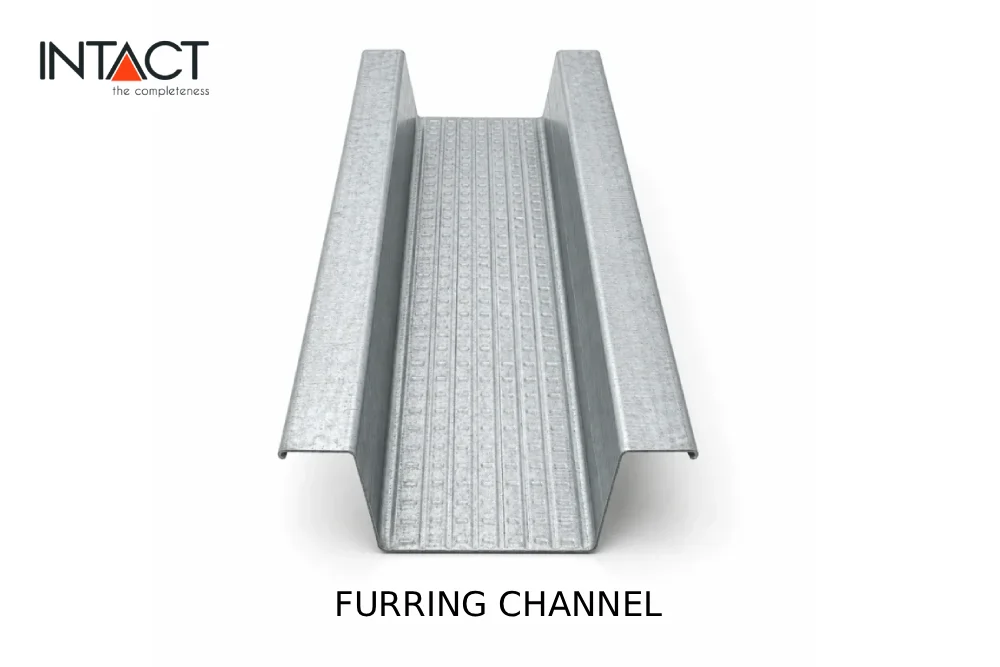 Furring channel sizes for UAE gypsum ceiling systems